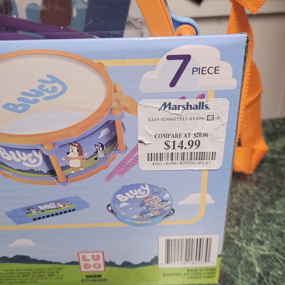 Bluey All-in-One Band Set for Kids NWT